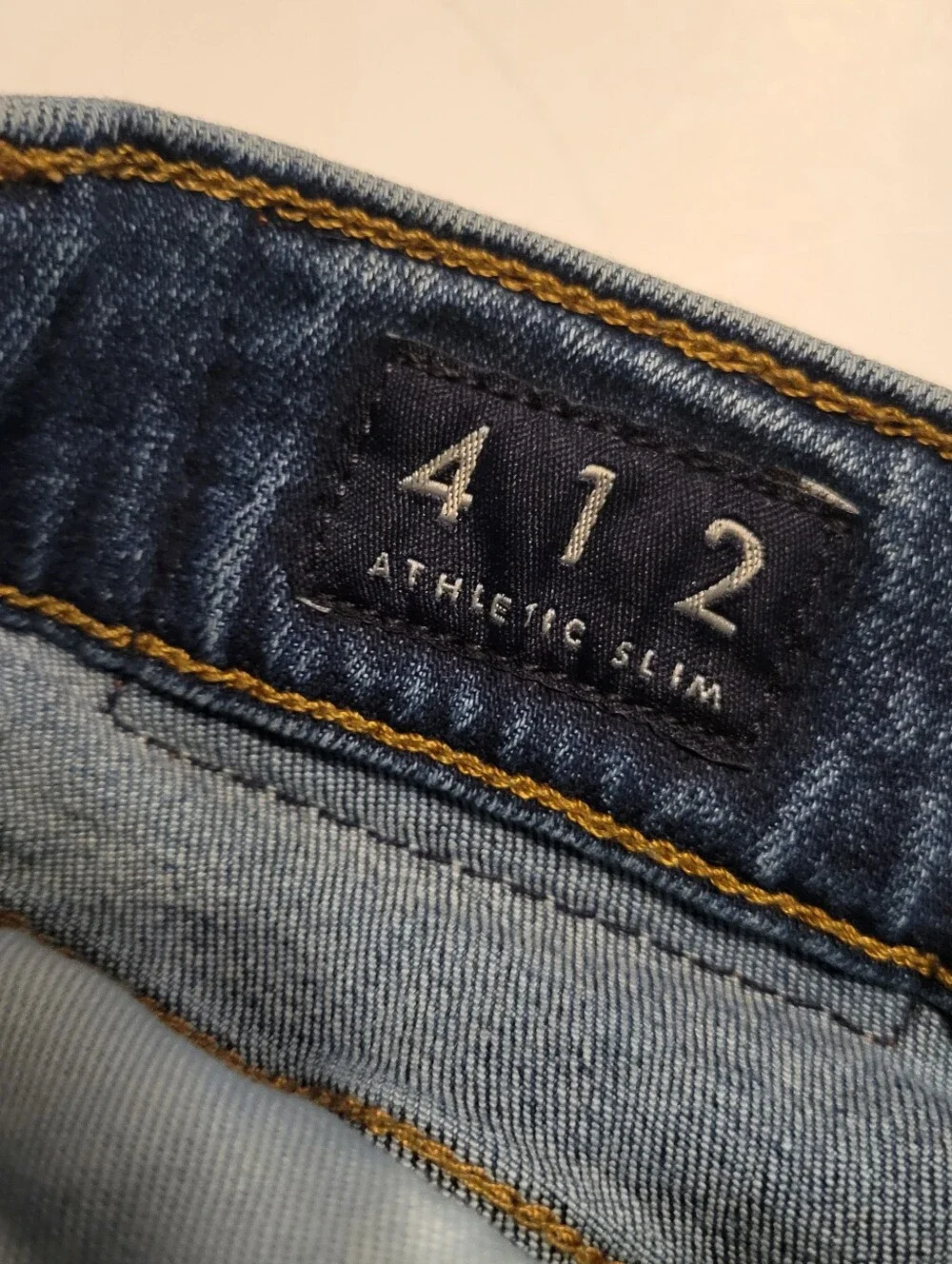 Lucky Brand 412 Athletic Slim Jeans Mens 38x30 *38x28* Blue Dark Wash Mid Rise